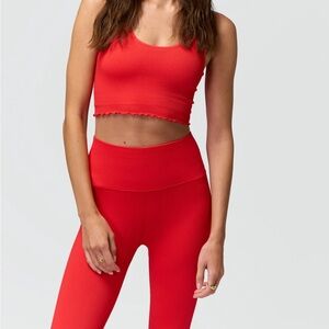 Spiritual Gangster- Red Amour Crop Tank & Love Sculpt Leggings